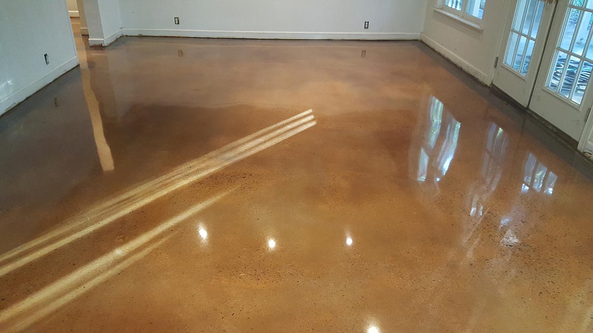 Stained concrete floor, Atlanta